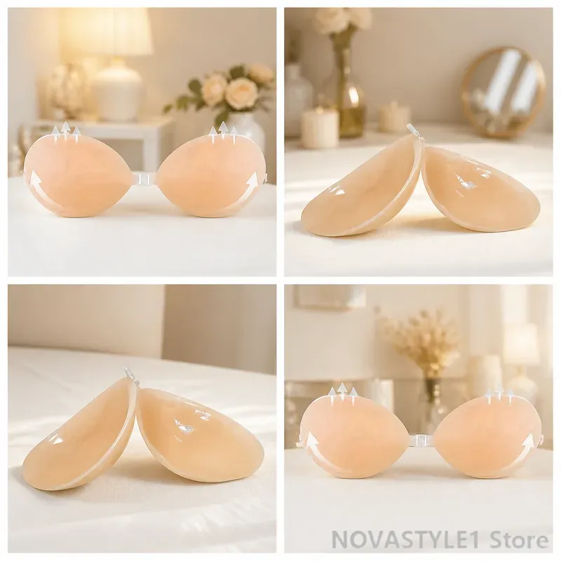 Silicone Bra Adhesive - 2pcs silicone breast lift pads for