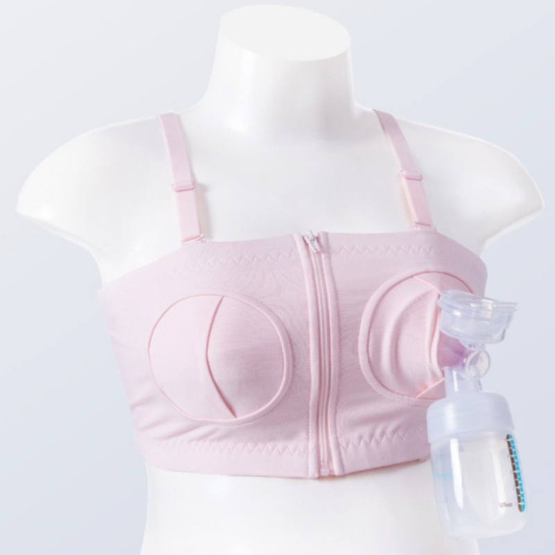 Nursing Bra Sleep - Hands Free Pumping Bra Adjustable Maternity