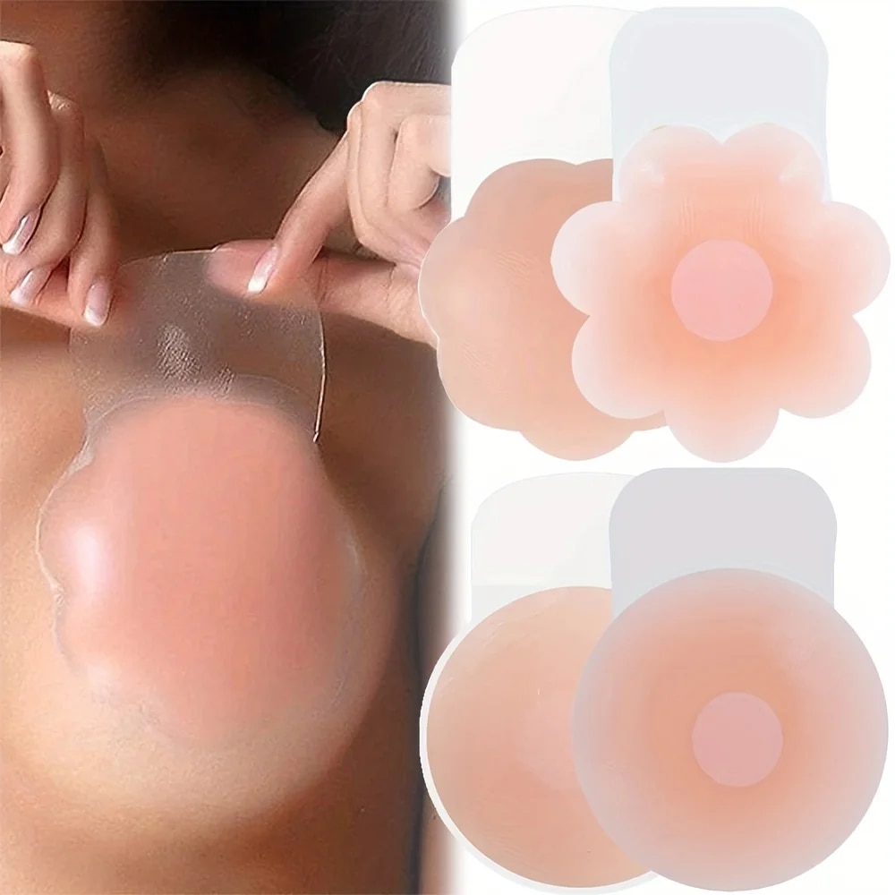 Silicone Bra Adhesive - 1Pairs Silicone Nipple Cover Lift Up
