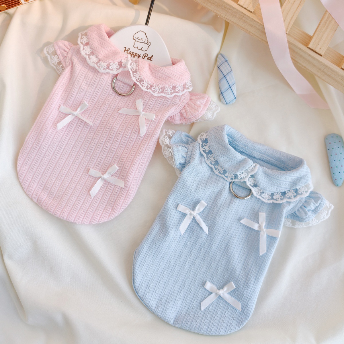 Lace Teddy Lingerie - Pet Spring Lace Bow Vest Can