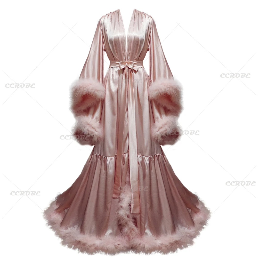 Robe Silk Women - Customized Bathrobe for Women Flare Sleeves