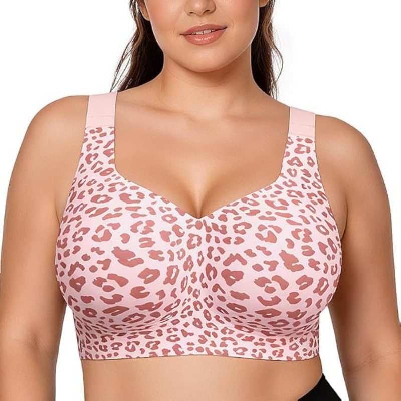 Push Up Bra Padded - Leopard Jelly Bras No Underwire Push
