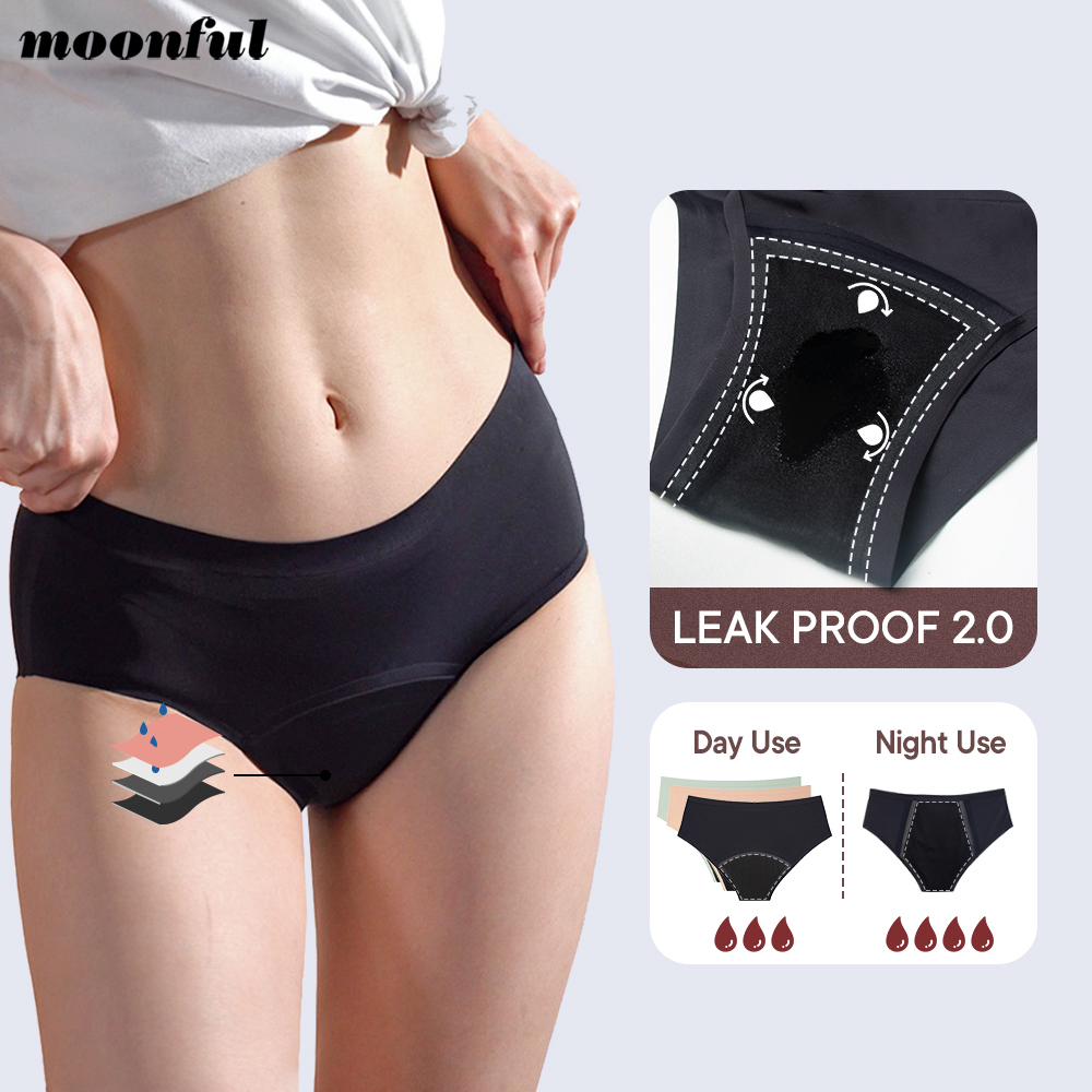 Period Panty Absorbent - Seamless Menstruation Panties Woman Abundant Flow