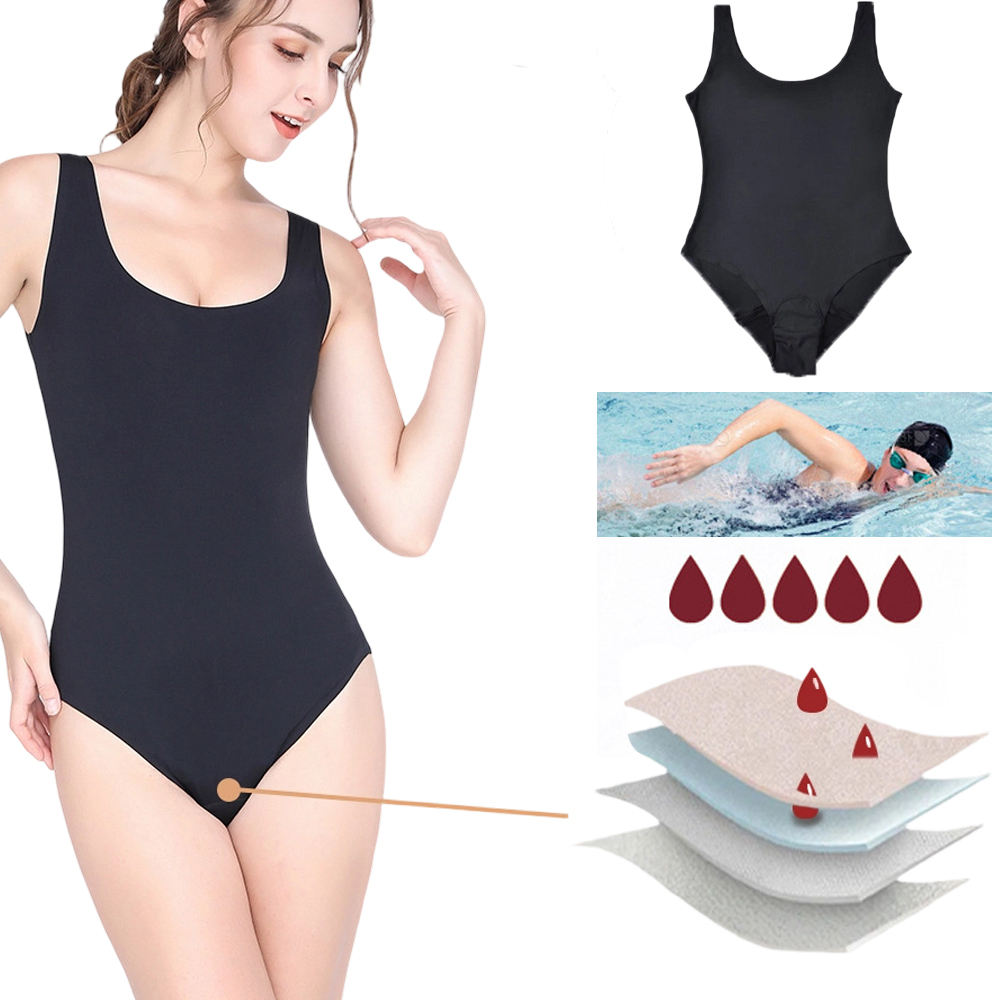 Period Panty Absorbent - Menstrual Swimsuit Women 4 Layer Period