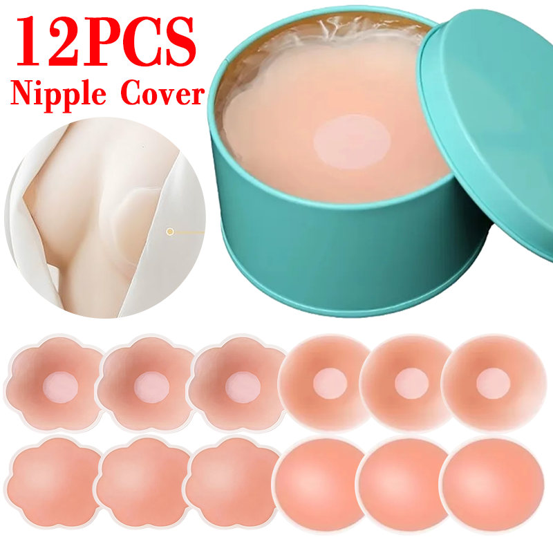 Silicone Bra Adhesive - 6/12PCS Invisible Self Adhesive Chest Paste