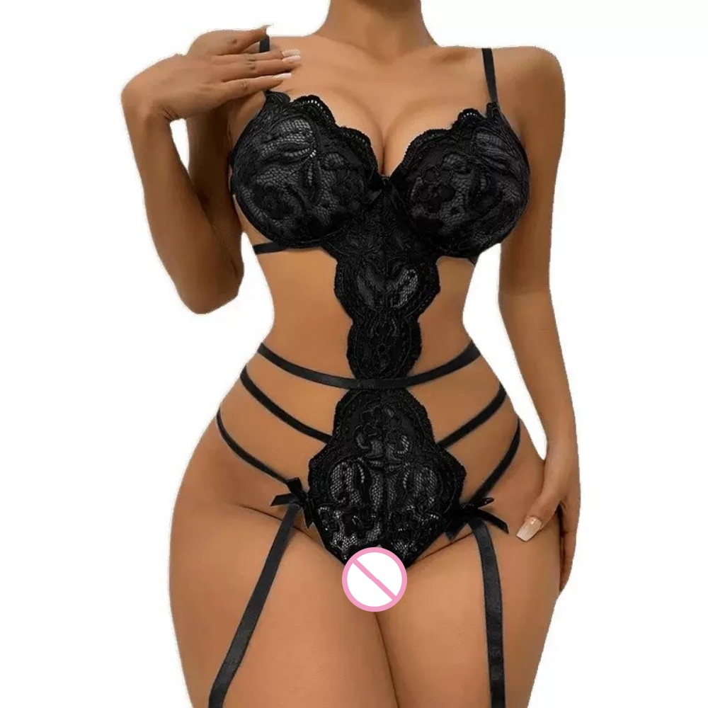 Sexy Lace Open Crotch Teddy Bo - Lace Teddy Lingerie ulasan dan harga