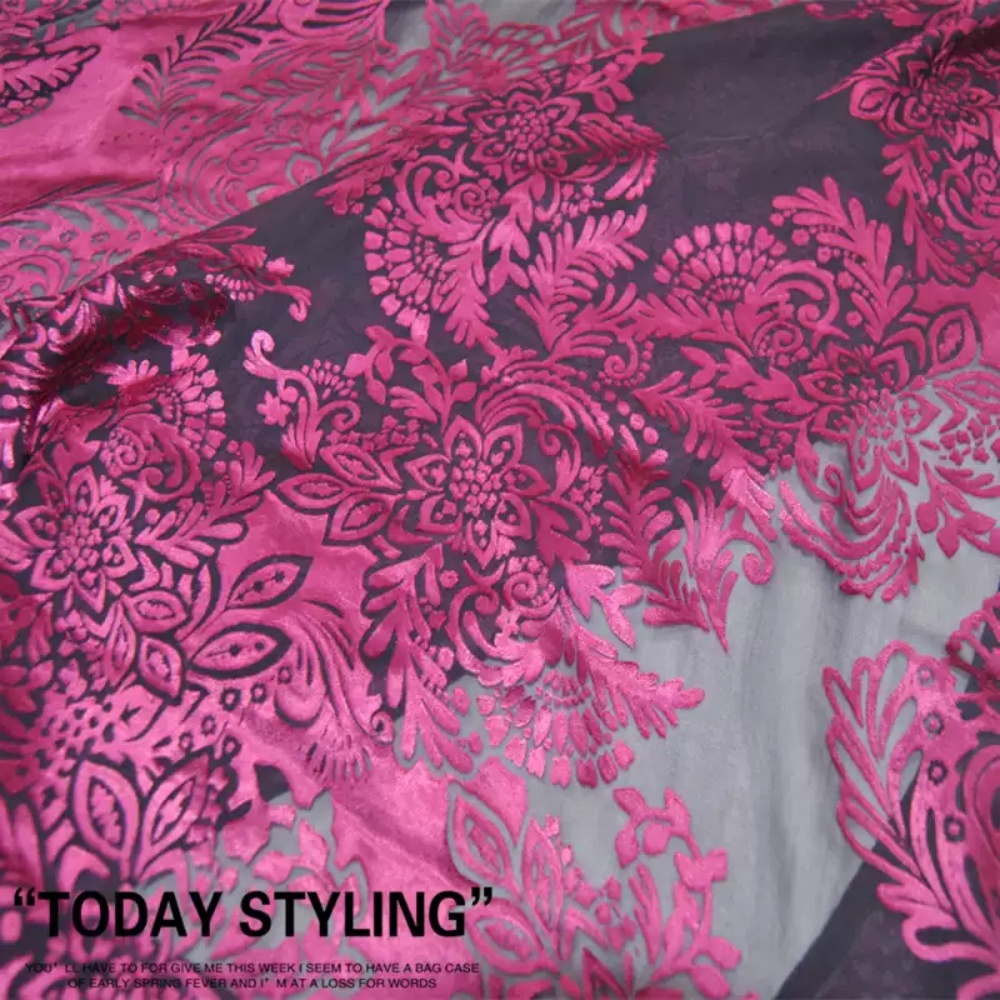 Fashion Large Pink Flower Desi - Robe Silk Women ulasan dan harga