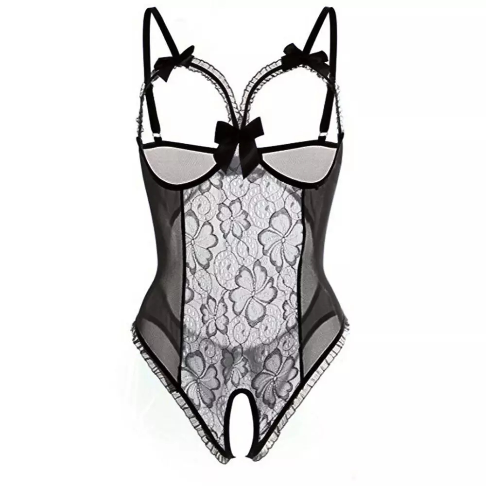 Women Sexy Open Bra Strap Ling - Babydoll Chemise Night ulasan dan harga