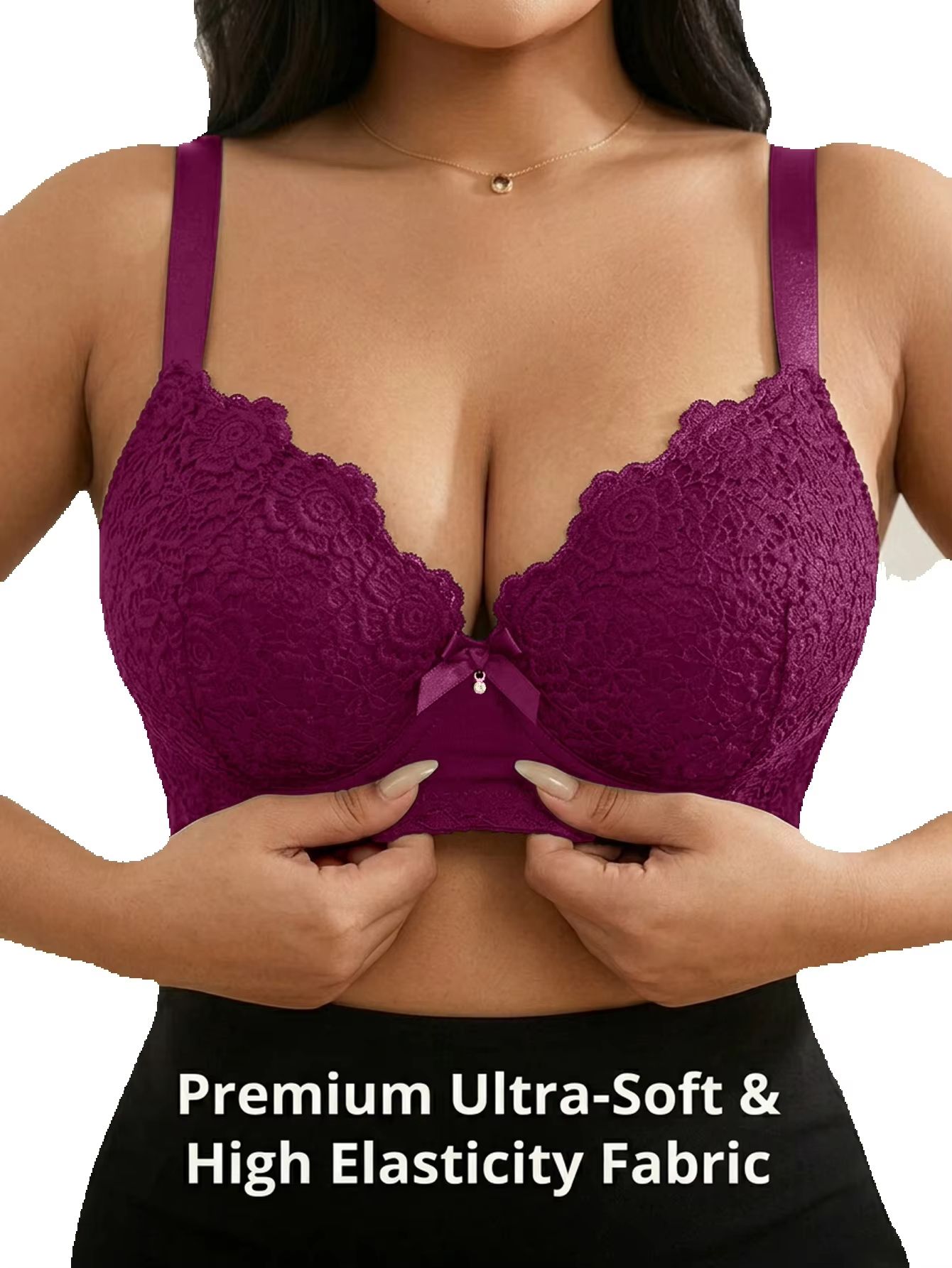 Women Plus Size Floral Push Up - Push Up Bra Padded ulasan dan harga