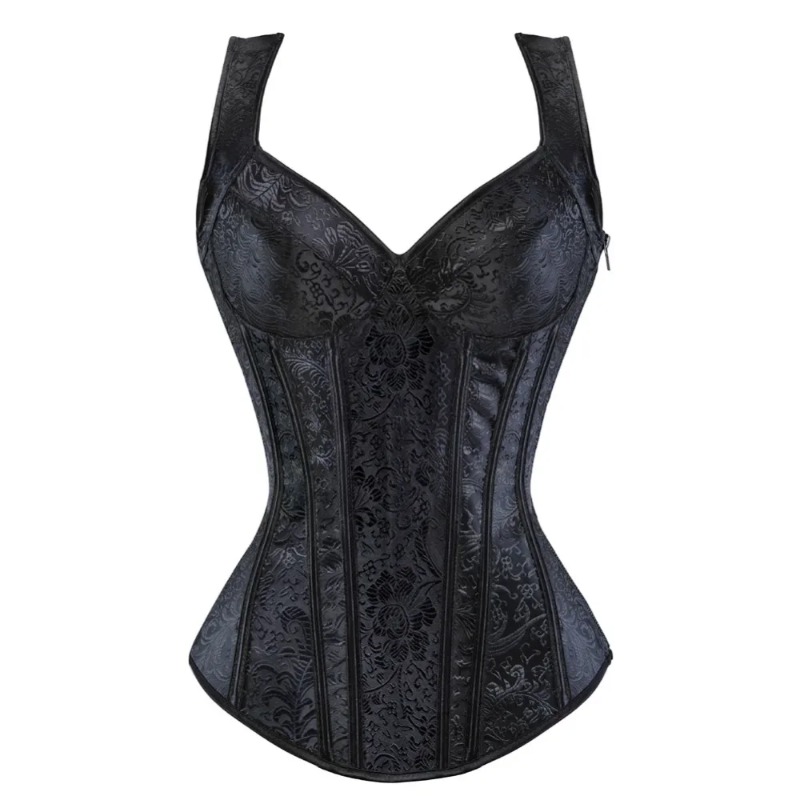 Women Floral Print Corset Top  - Shapewear Bodysuit Firm ulasan dan harga
