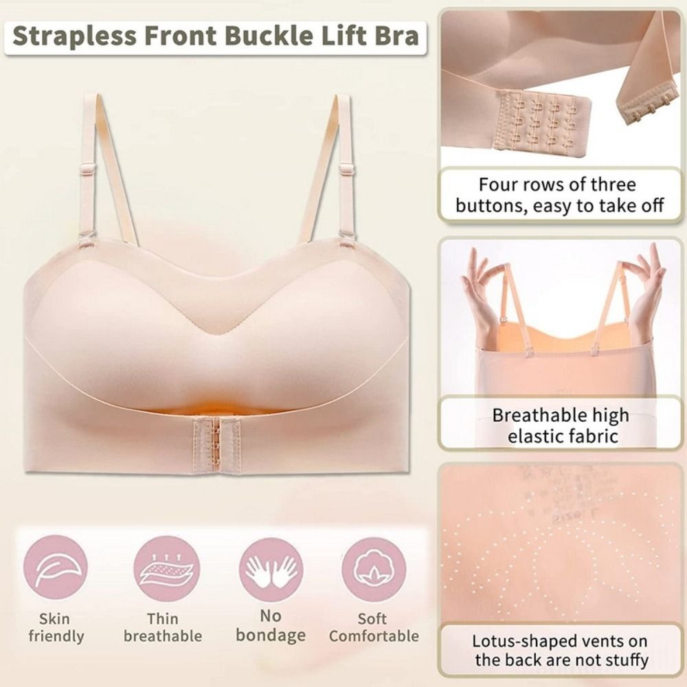 Soft Push Up Strapless Invisib - Bralette Wireless Soft ulasan dan harga