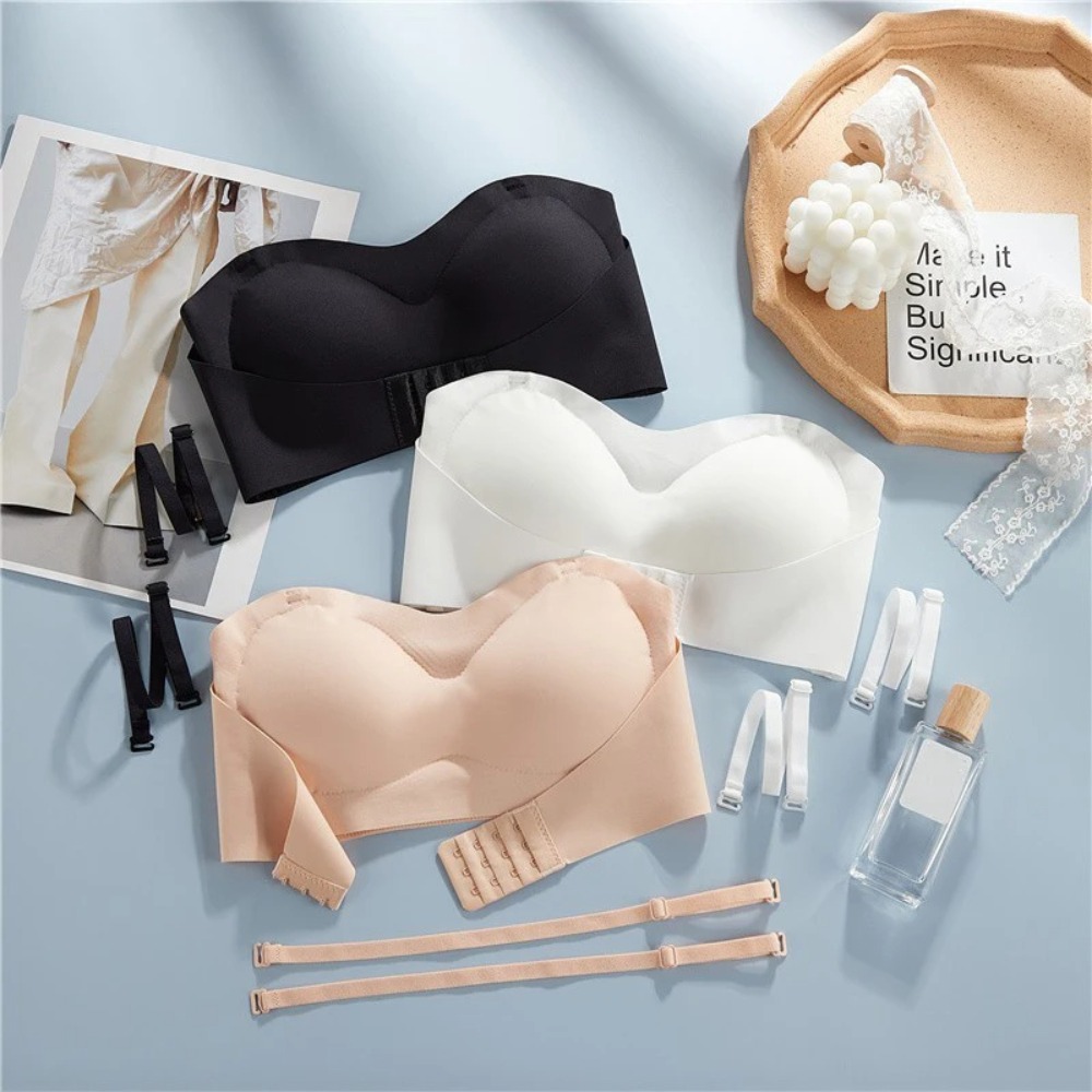 Soft Push Up Strapless Invisib - Bralette Wireless Soft ulasan dan harga