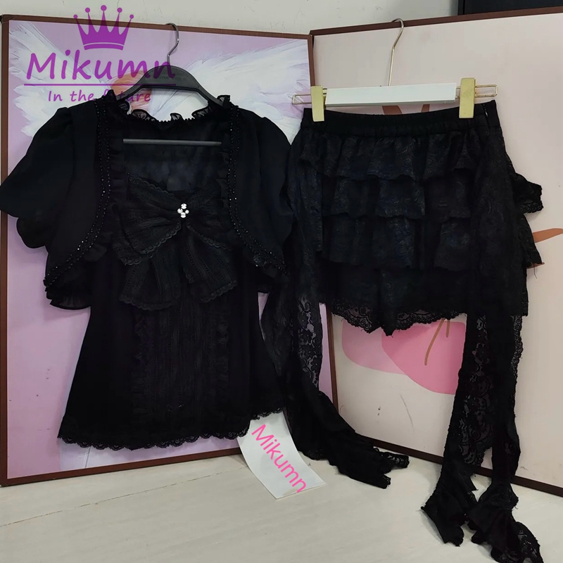 Mikumn Gothic Lolita Black Lac - Cami Top Lace ulasan dan harga