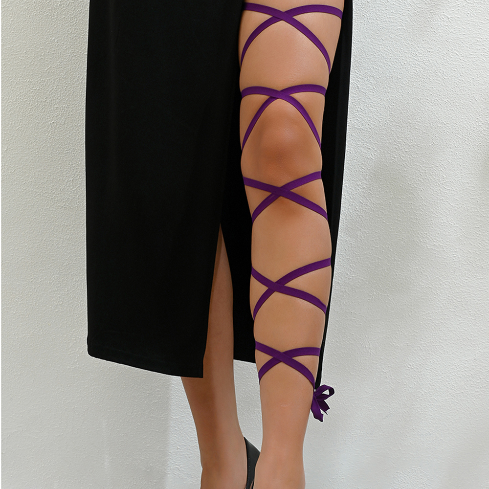 Punk Arm Wrap Elastic Crossed  - Garter Belt Set ulasan dan harga