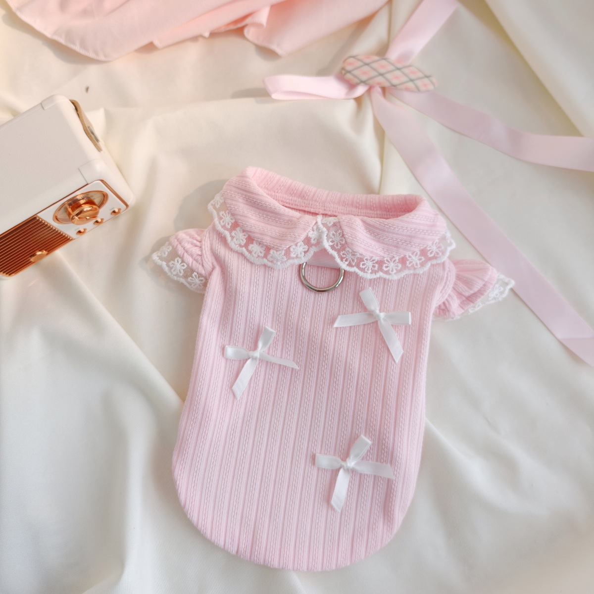 Pet Spring Lace Bow Vest Can P - Lace Teddy Lingerie ulasan dan harga
