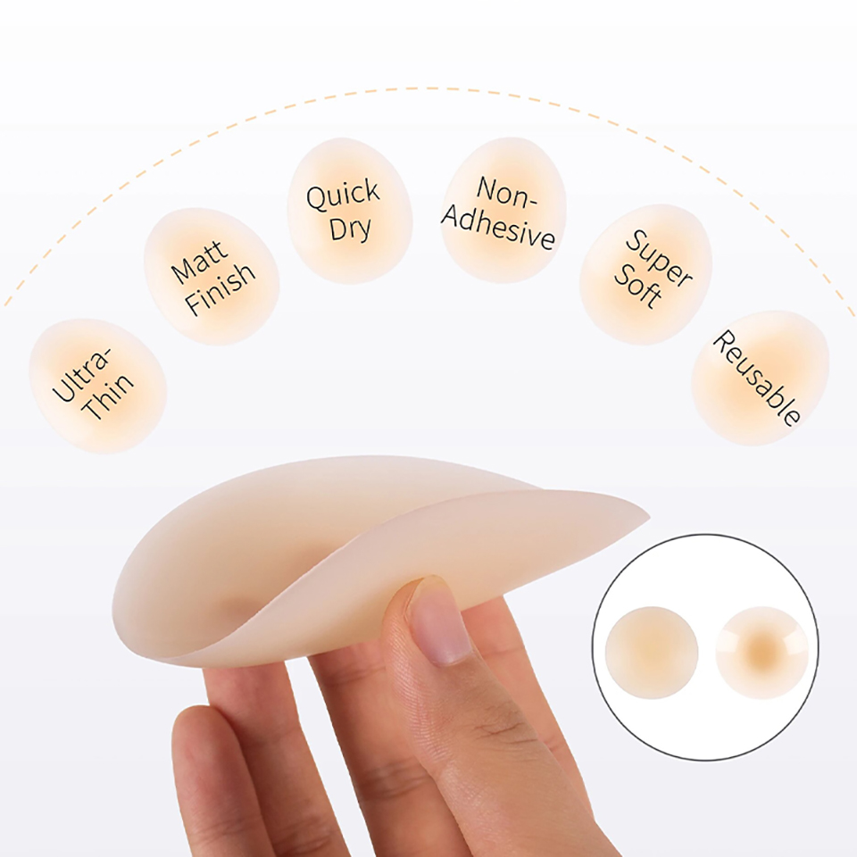 No Glue Self Adhesive Nipple C - Silicone Bra Adhesive ulasan dan harga