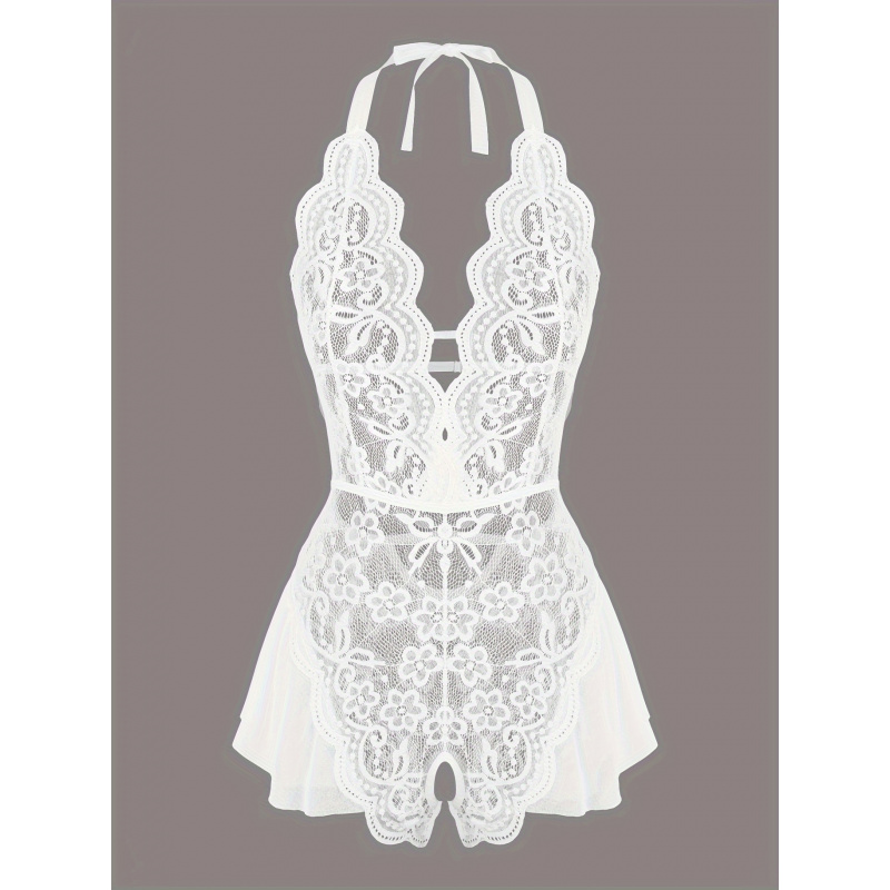 Charming Lace Mesh Teddy, Scal - Lace Teddy Lingerie ulasan dan harga