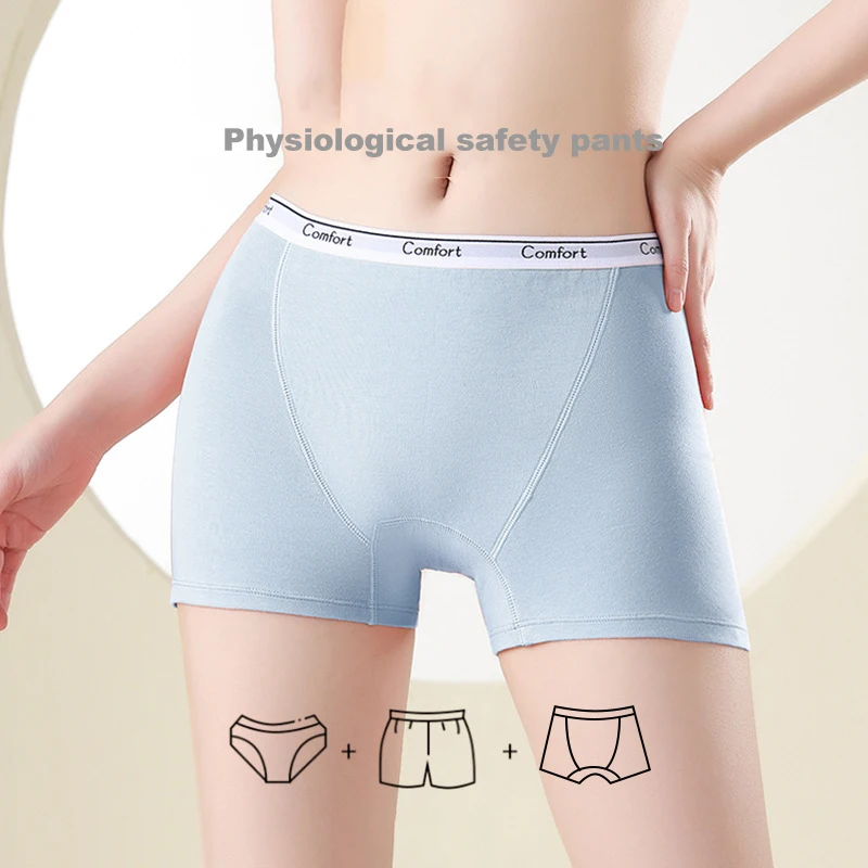 1pcs Cotton Women's Menstrual  - Boyshort Underwear ulasan dan harga