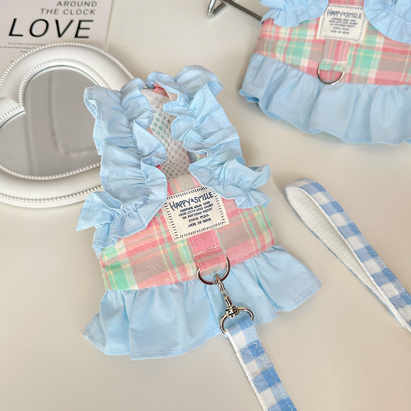 Pet Plaid Leash Vest Style Sma - Lace Teddy Lingerie ulasan dan harga