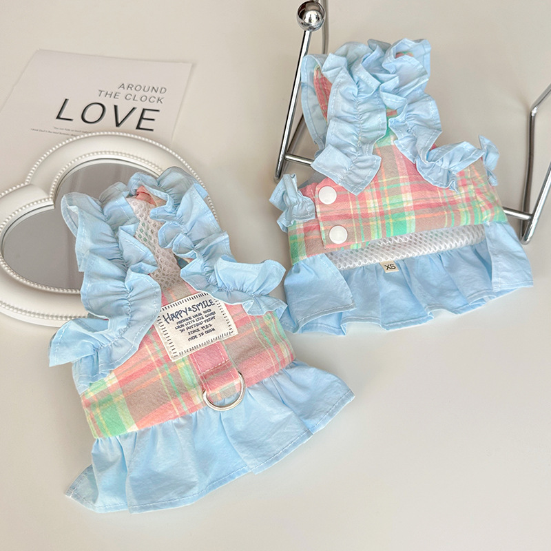 Pet Plaid Leash Vest Style Sma - Lace Teddy Lingerie ulasan dan harga