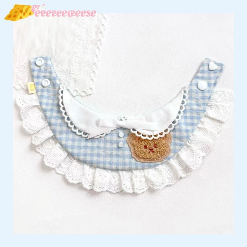 Pet Spring Plaid Cute Bib Pet  - Lace Teddy Lingerie ulasan dan harga