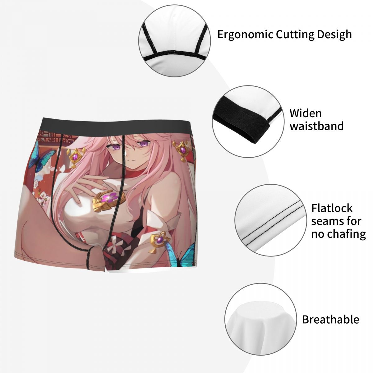 Genshin Impact Yae Miko Boxer  - Boyshort Underwear ulasan dan harga