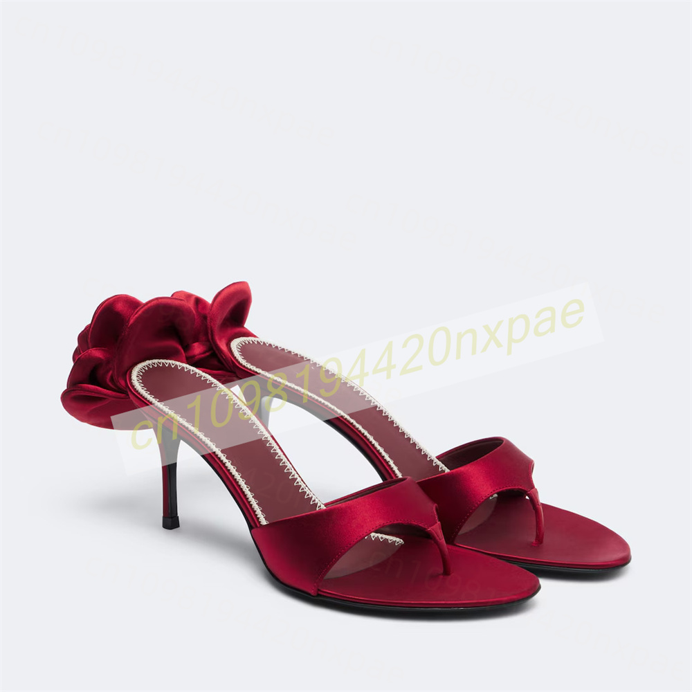 Women Red Satin Thong Mule San - Slip Dress Satin ulasan dan harga