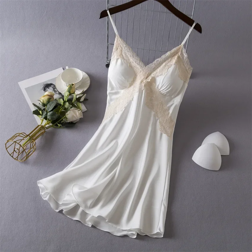 Women's Sexy Lingerie Satin Ni - Babydoll Chemise Night ulasan dan harga