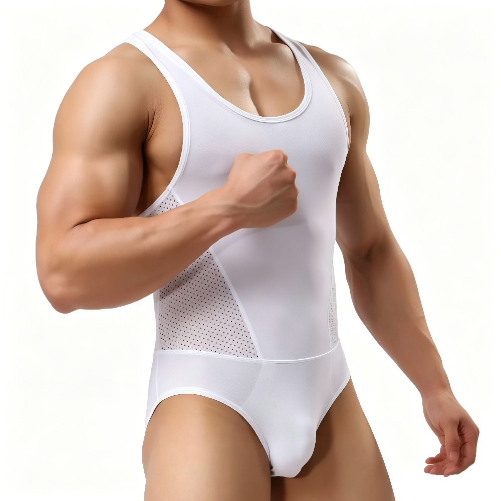 1Pcs Men High Elastic Ice Silk - Shapewear Bodysuit Firm ulasan dan harga