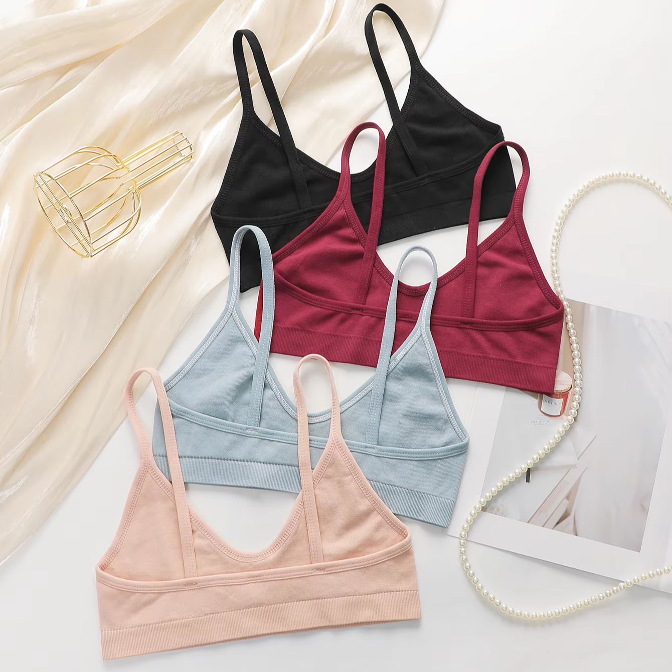 Women Seamless Wireless Bra So - Bralette Wireless Soft ulasan dan harga