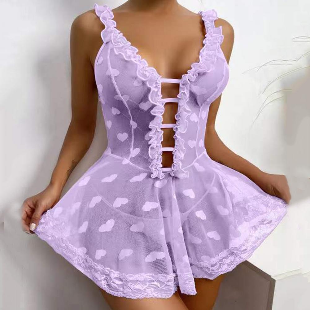 2026 Sexy Night Dress Sleevele - Babydoll Chemise Night ulasan dan harga