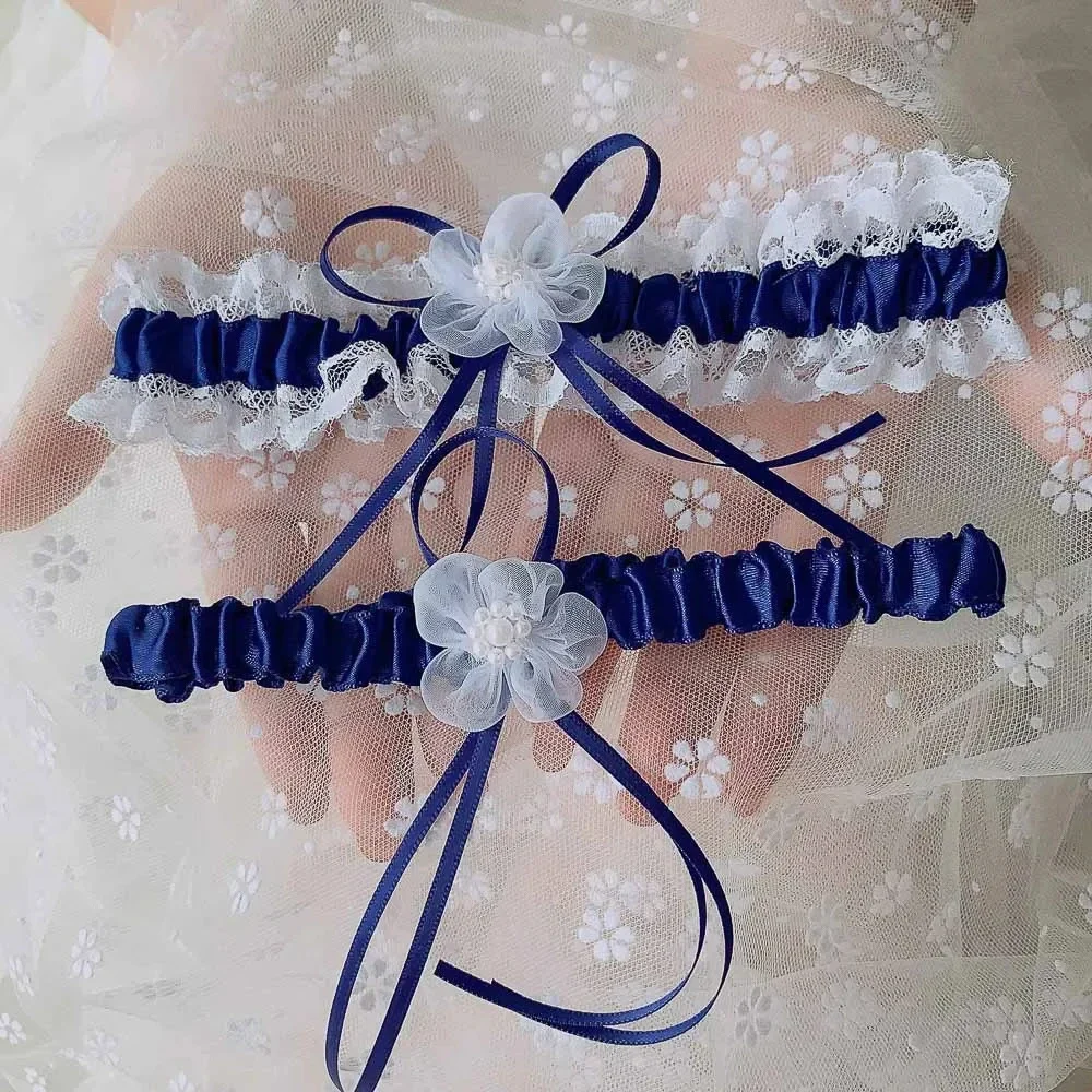 2pcs/Set Satin Ribbon Wedding  - Garter Belt Set ulasan dan harga