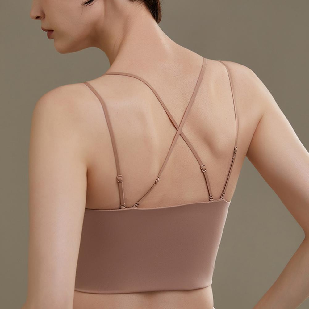 Women Spaghetti Strap Sports B - Bralette Wireless Soft ulasan dan harga