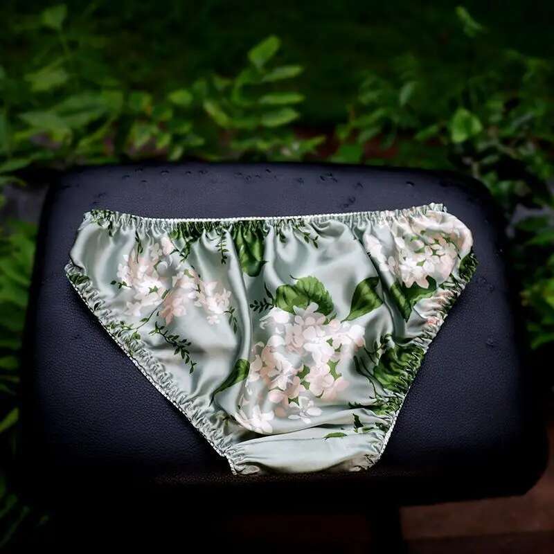 Summer Floral Print Ice Silk M - Boyshort Underwear ulasan dan harga