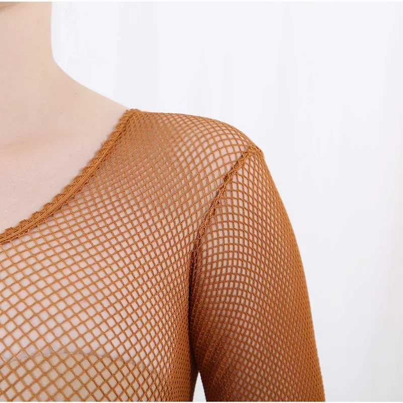 Latin Dance Full Body Jumpsuit - Bodystocking Fishnet ulasan dan harga
