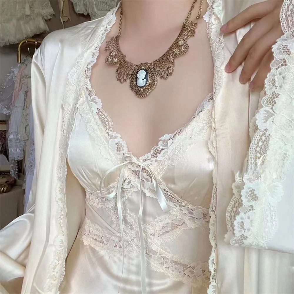 Silk Robe Gown Sets Women Gent - Robe Silk Women ulasan dan harga