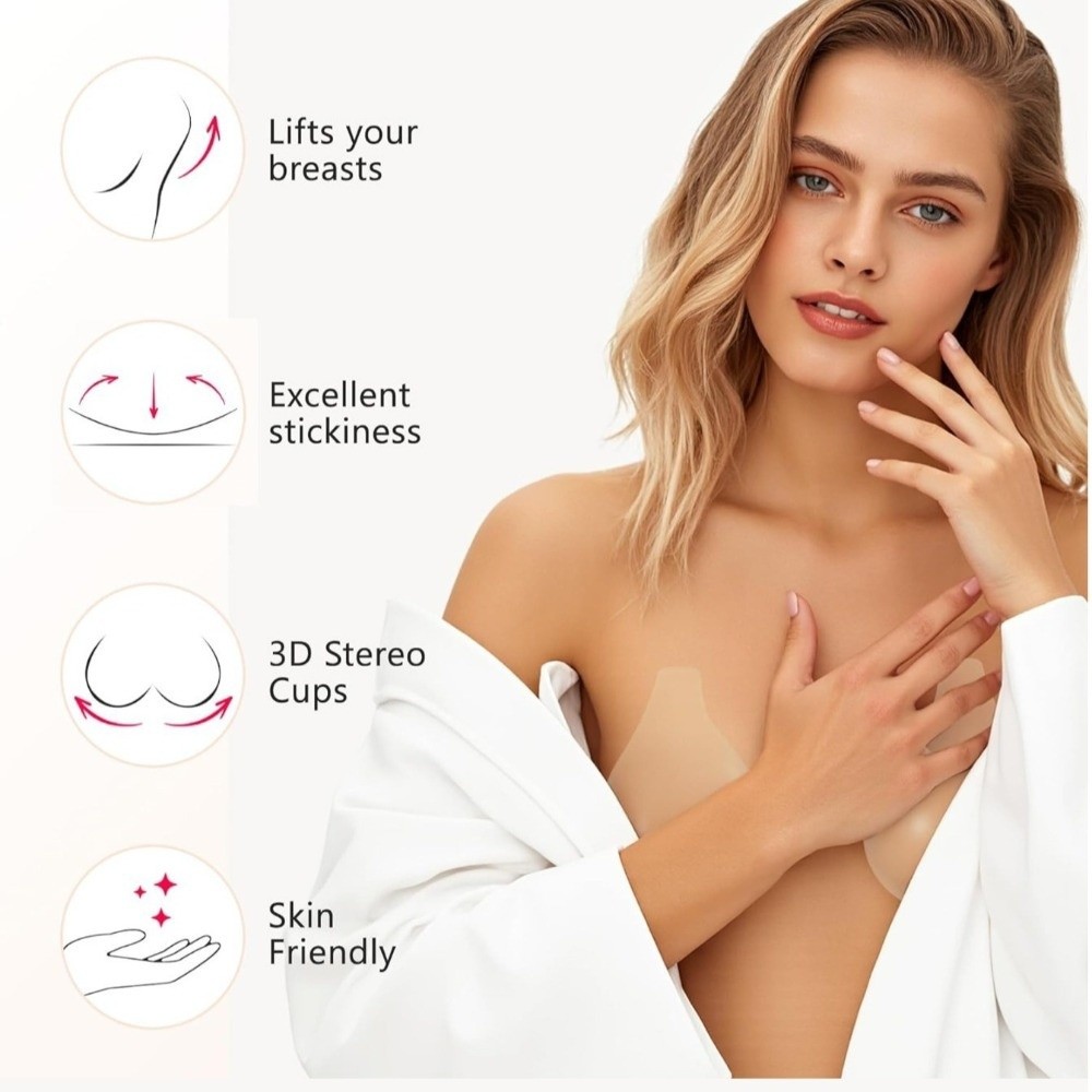 Seamless Silicone Nipple Cover - Silicone Bra Adhesive ulasan dan harga