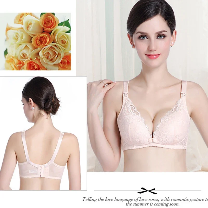 Maternity Lace Trim Nursing Br - Nursing Bra Sleep ulasan dan harga